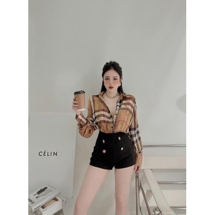 Áo sơ mi BB túi ngực hót (kèm ảnh thật)