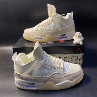 Giày Sneaker JD4 Off white S.Cấp tặng kèm cattong bảo vệ , tất - Hàng tuyển chọn