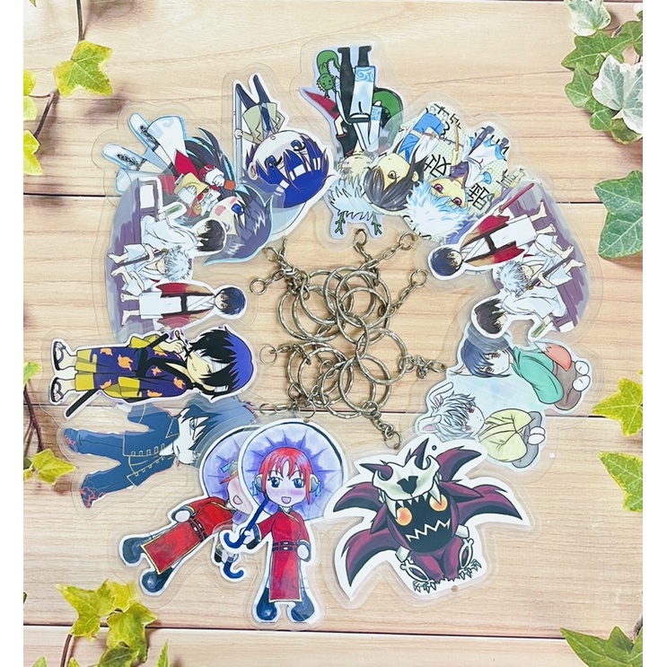 Móc khoá Gintama 3 móc khách/ Móc treo anime Gintama