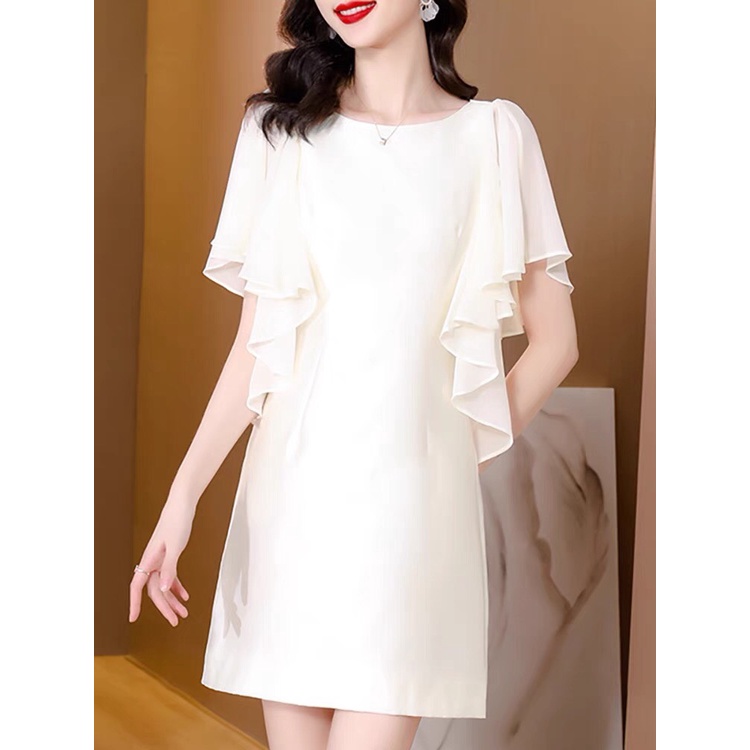 đầm suông phối tay cánh dơi voan bigsize sang trọng ( thời trang anitgreen) N223