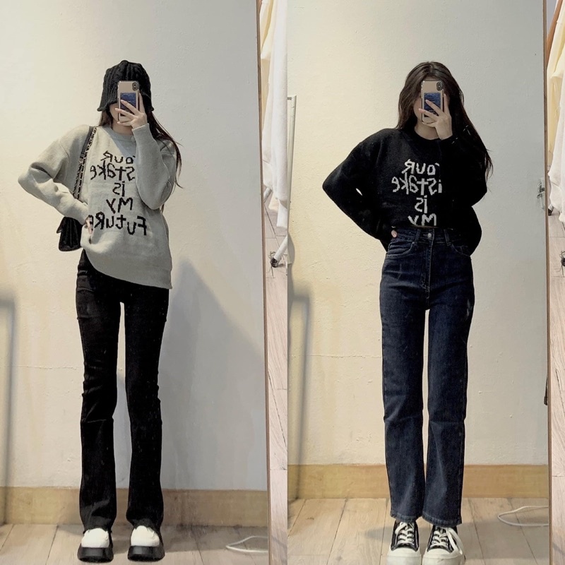 Áo len chữ your 9126