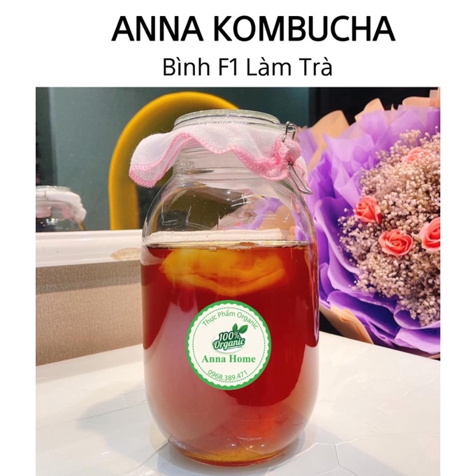 Hũ gài 2L,3L thuỷ tinh siêu dày để nuôi Kombucha Tráng đụng nước sôi thoải