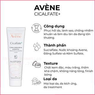 Kem dưỡng Avene Cicalfate giảm thâm sẹo, phục hồi da nội địa Pháp (Bill ảnh phải)
