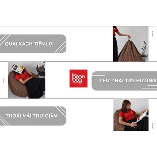 Ghế lười hạt xốp dáng giọt nước Papara linh hoạt, thoải mái, tiện di chuyển, 2 lớp - The Beanbag House