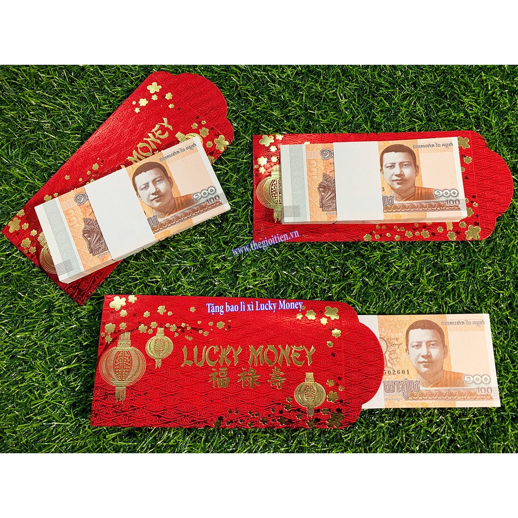 Tờ Hình Phật Campuchia 100 Riel May mắn - Bình an - Tài lộc