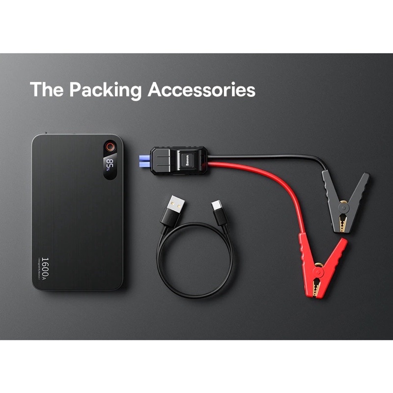 Bộ Kích Nguồn Baseus 1600A Super Energy Pro Black+ Car Jump Starter 16000MAh