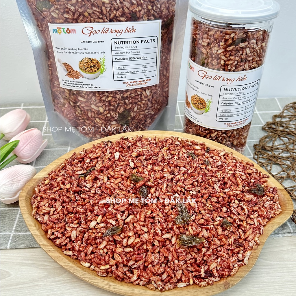 GẠO LỨT SẤY RONG BIỂN LOẠI 1 GIÒN NGON - HỖ TRỢ ĂN KIÊNG GIẢM CÂN