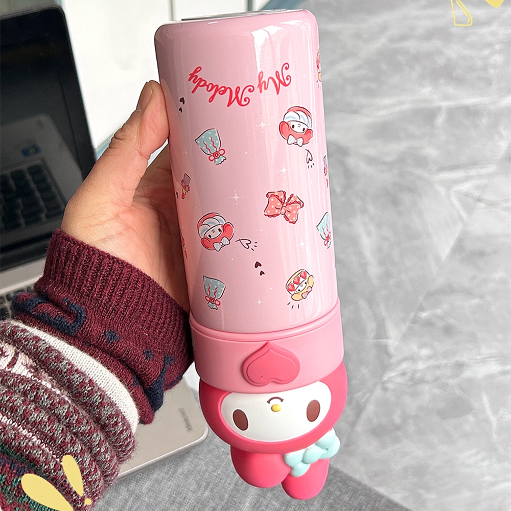 Bình giữ nhiệt SANRIRO 350ml, Bình nước hình linh thú đáng yêu - BN55