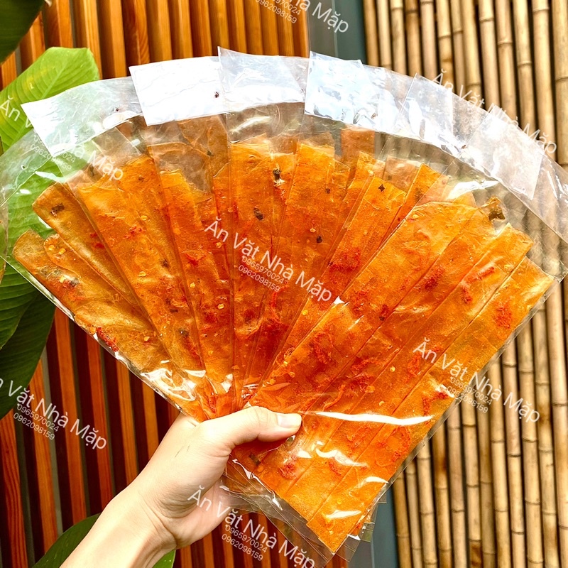 Bánh Tráng Phơi Sương Dẻo Cuộn  Khô Bò Sợi Cay Ngon Loại Dài