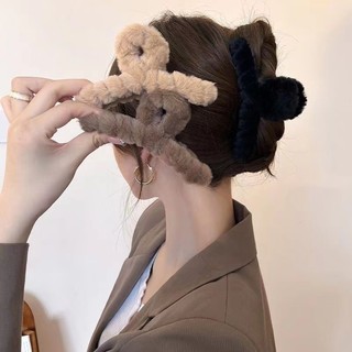 Cặp tóc càng cua phối lông đủ màu - cặp tóc nữ