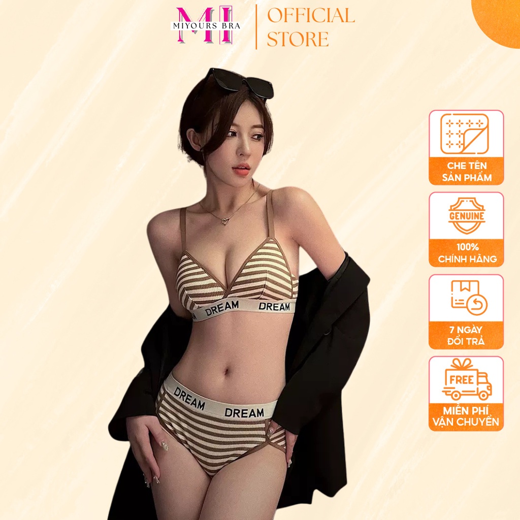 Áo lót nữ, bộ bikini Miyours Fashion & More BK616 cotton không gọng đệm mỏng nhẹ nhàng, thoải mái