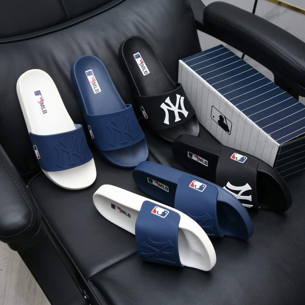 Dép quai ngang MLB NY nam nữ cao su thời thượng