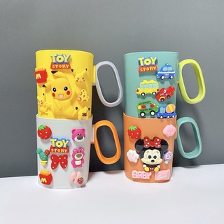 Ly Đánh Răng Ly Uống Nước Cho Bé Kitty Pikachu Kitty Mickey