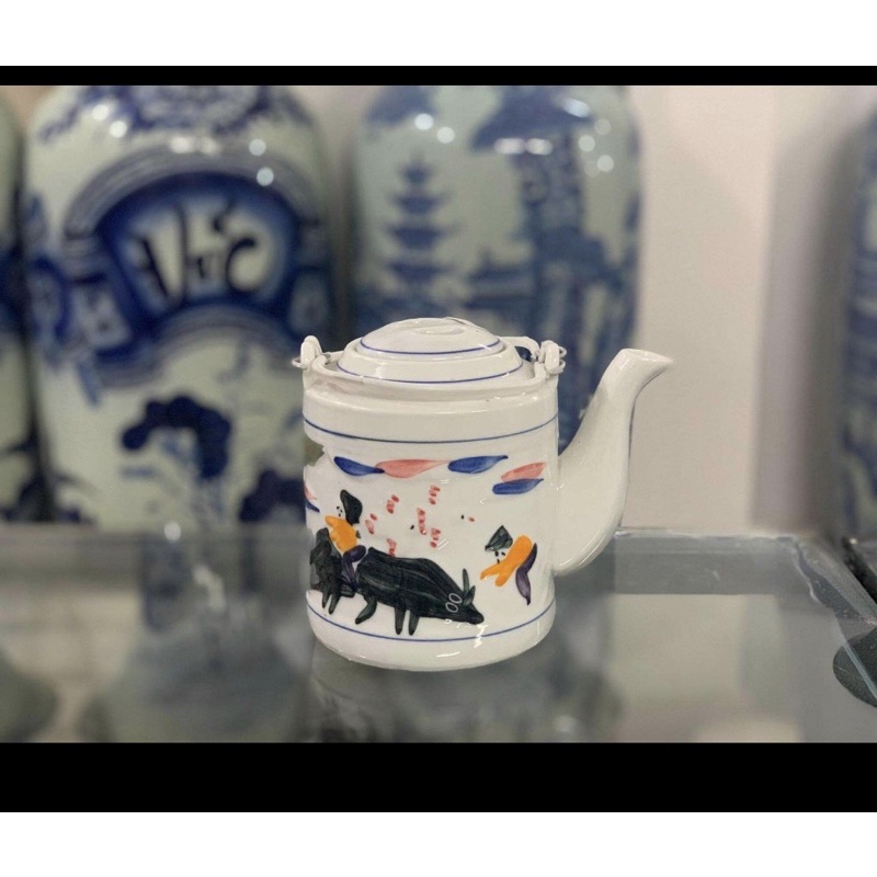 Ấm tích, ấm pha trà Gốm Sứ Bát Tràng cao cấp tráng men trong ngoài