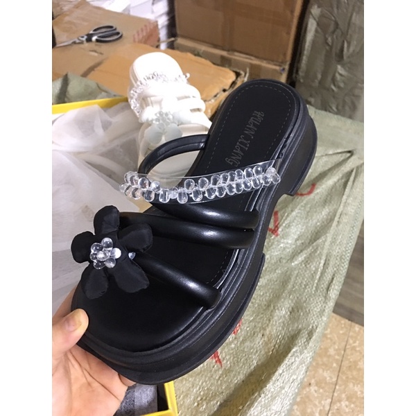 Dép Sandal Hở Ngón Đế Dày Thời Trang Đi Biển Mùa Hè Dành Cho Nữ