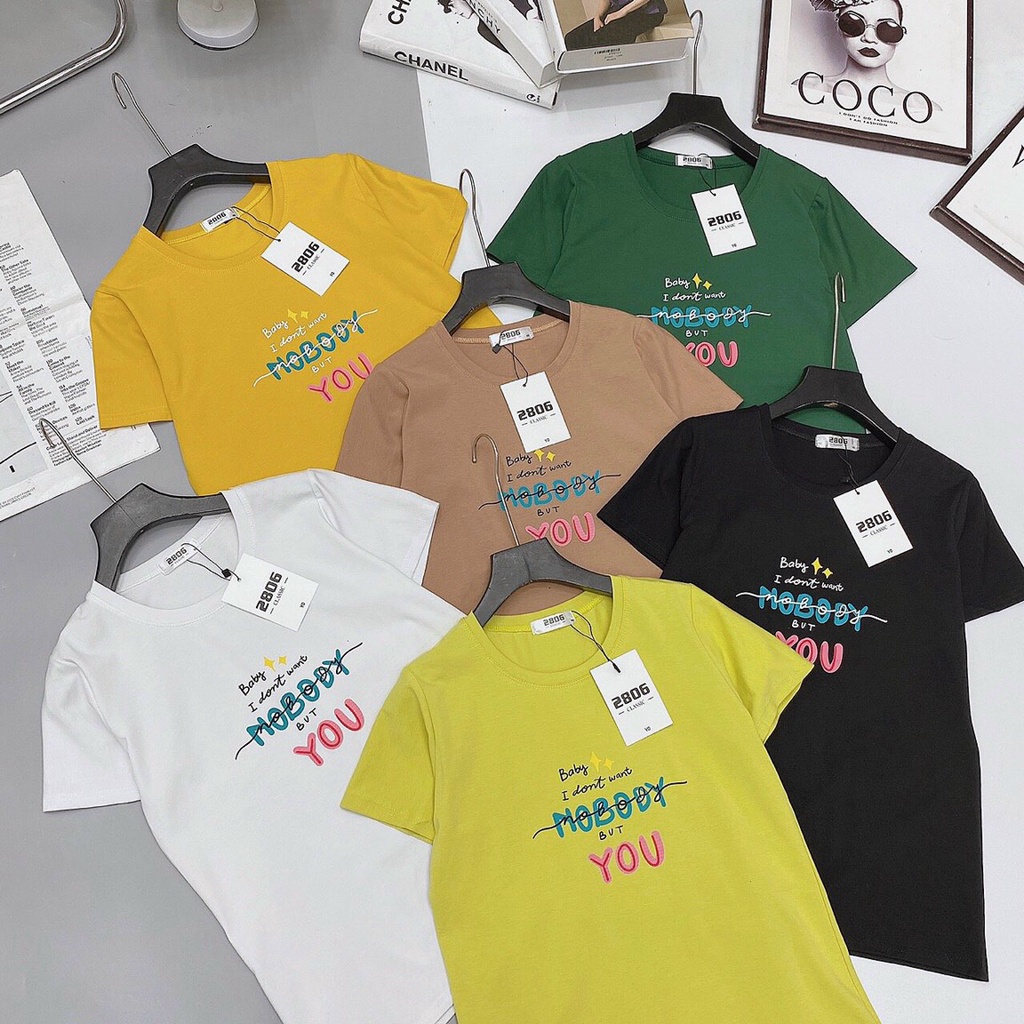 Áo thun nữ phom ôm tôn dáng thu thái mịn mát