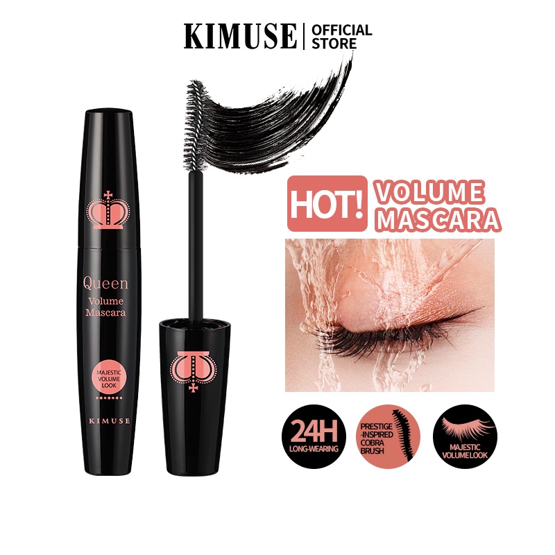 Mascara KIMUSE màu đen làm dày mi chống thấm nước lâu trôi 30g