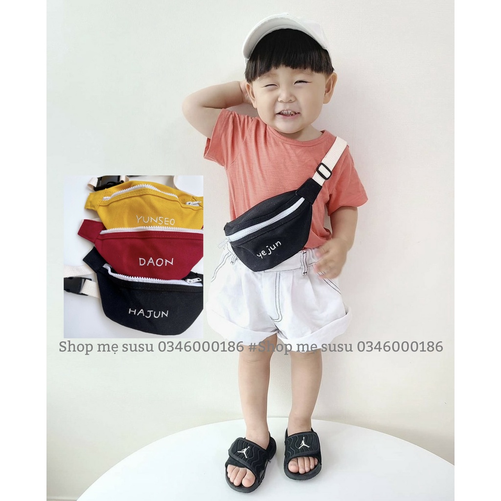 [ HOT TREND ] Túi đeo chéo thêu tên cho bé