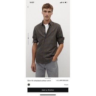 Áo sơmi nam Mango auth vợt sale