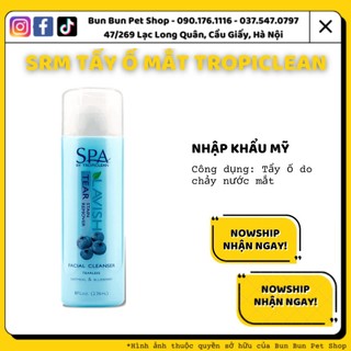 Sữa rửa mặt tẩy ố mắt do chảy nước mắt cho chó mèo Tropiclean