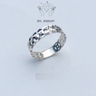 Nhẫn nữ bạc ta nhẫn kim tiền phay sáng bóng BYL JEWELRY