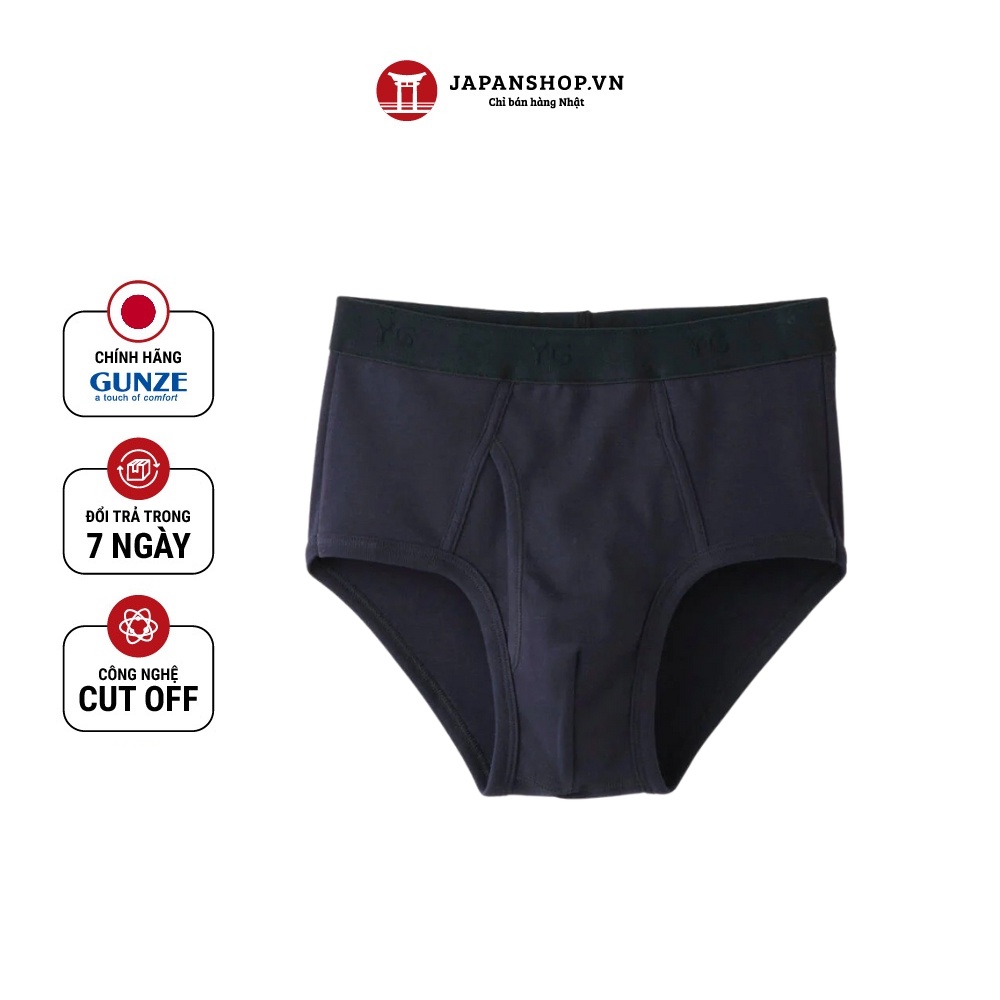 Quần sịp nam tam giác Gunze YV0030N 100% cotton thấm hút mồ hôi, thoáng mát made in Japan