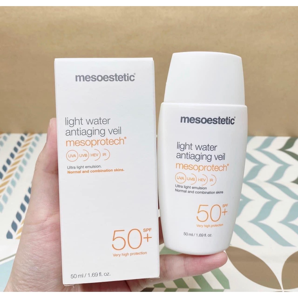 Kem chống nắng Mesoestetic Mesoprotech Light Water Antiaging Veil SPF50+