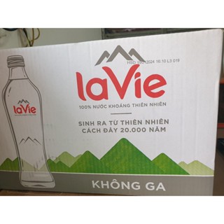  1 Thùng  tương đương 20 chai  Nước Khoáng Lavie Chai Thủy Tinh 450ml không gas 