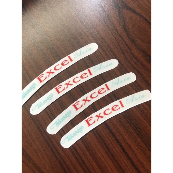 Chỉ Mâm Excel Trắng Xanh Decal In