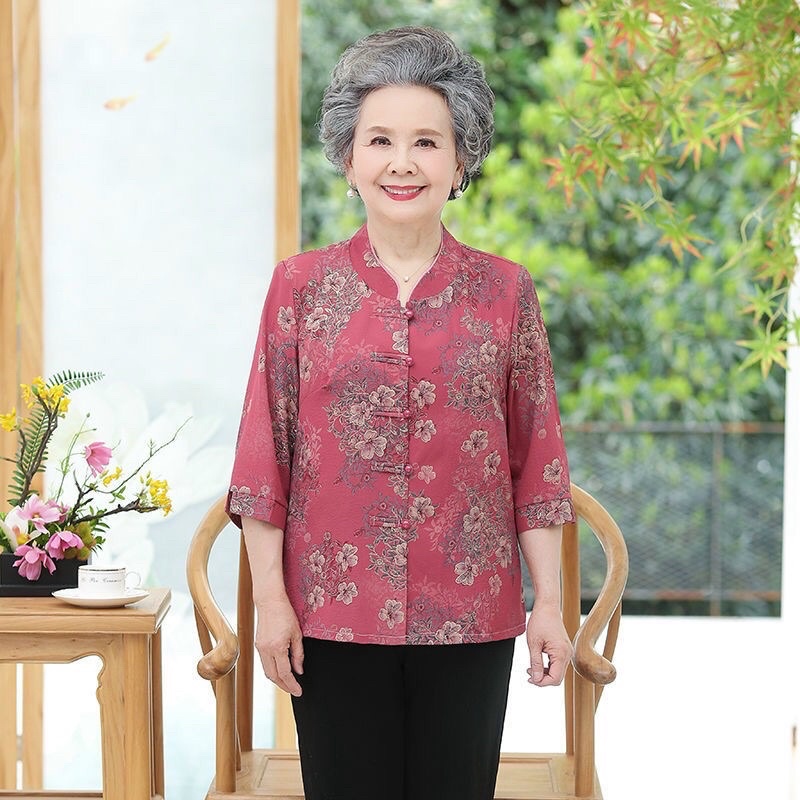 Áo lụa trung niên tay lỡ cao cấp