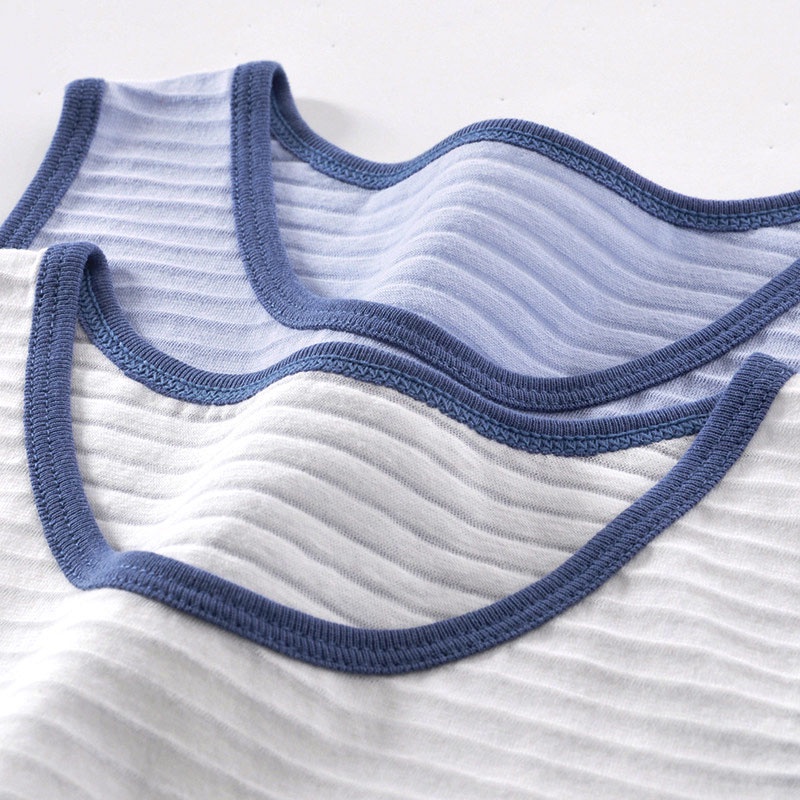 Sét 3 áo ba lỗ, áo sát nách chất cotton giấy Cực Mát mùa hè cho bé TRai hãng MAM DAD KIDS