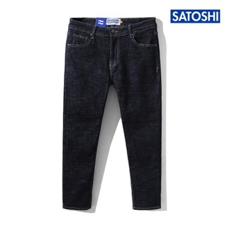 Quần jean nam SATOSHI SAQJ35 xanh indigo dáng vừa, form slimfit, co giãn trẻ trung