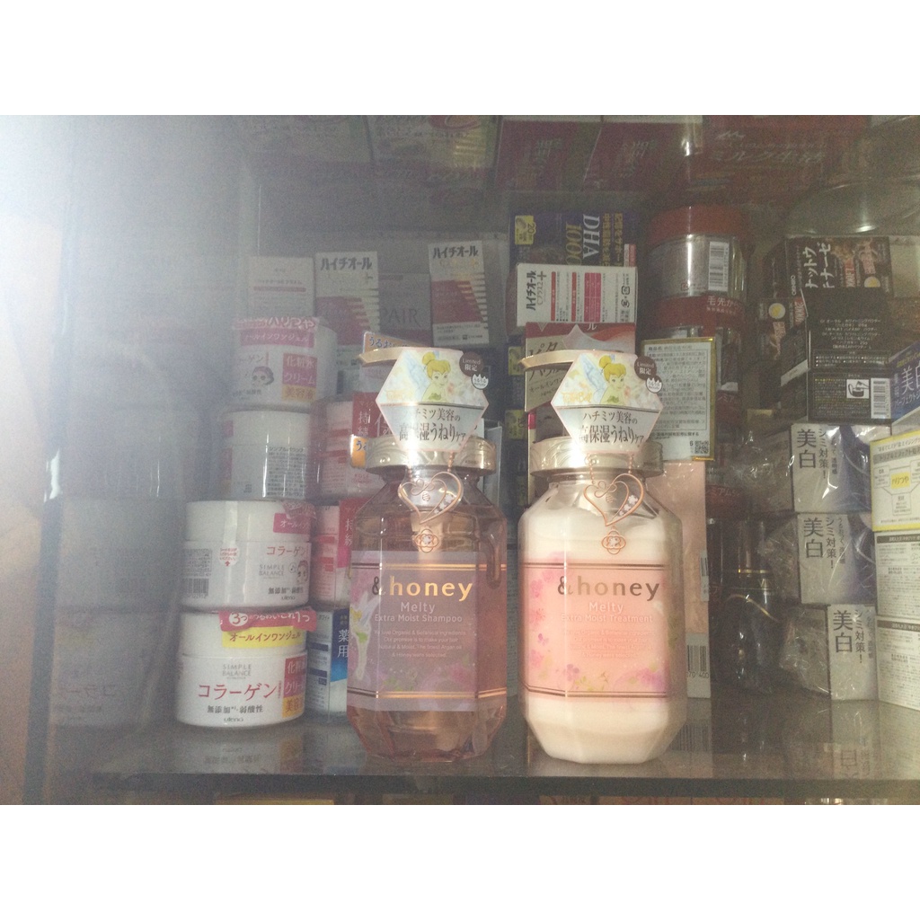 Dầu gội  and Vcrea Organic Honey Melty Extra Moist 440ml màu hồng phiên bản giới hạn amazon /chăm sóc tóc xoăn