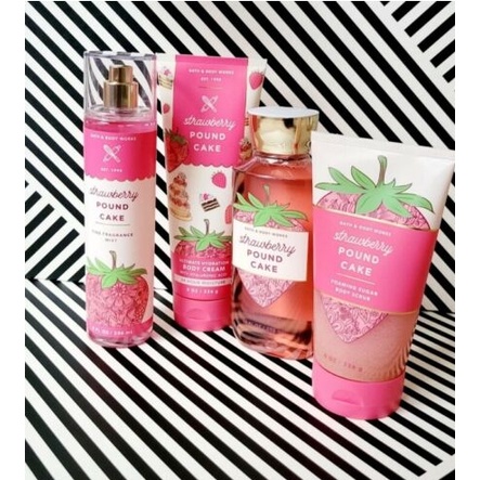 🍄  Xịt Thơm -  Toàn thân Bath and work Strawberry Pound Cake