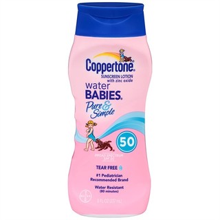 Kem chống nắng kháng nước cho trẻ nhỏ Coppertone Water Babies Pure & Simple SPF 50 Lotion 177ml/237ml (Mỹ)