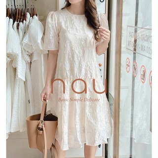 Đầm voan hoa nổi phối đuôi cá