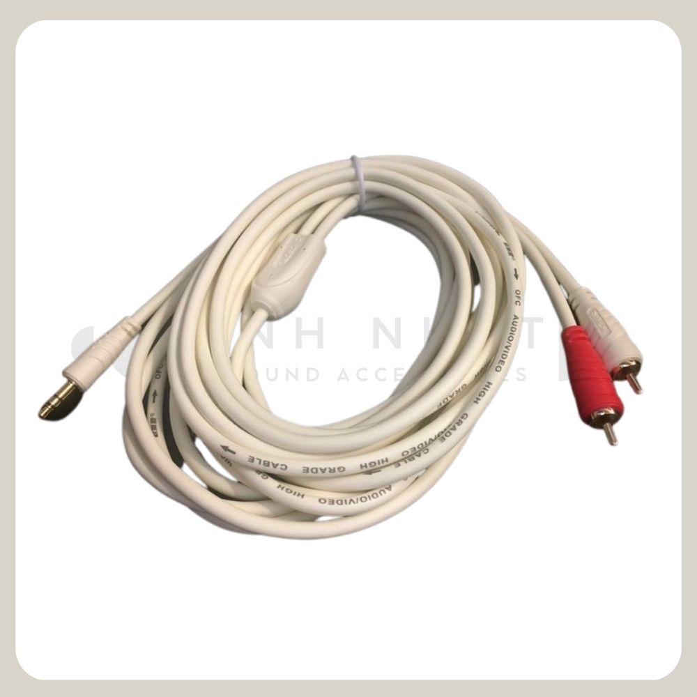 Dây 3.5 ra hoa sen  dài 1m8 cao cấp kết nối âmly, laptop, máy tính, điện thoại, Mixer, Micro, soundcard chuyê