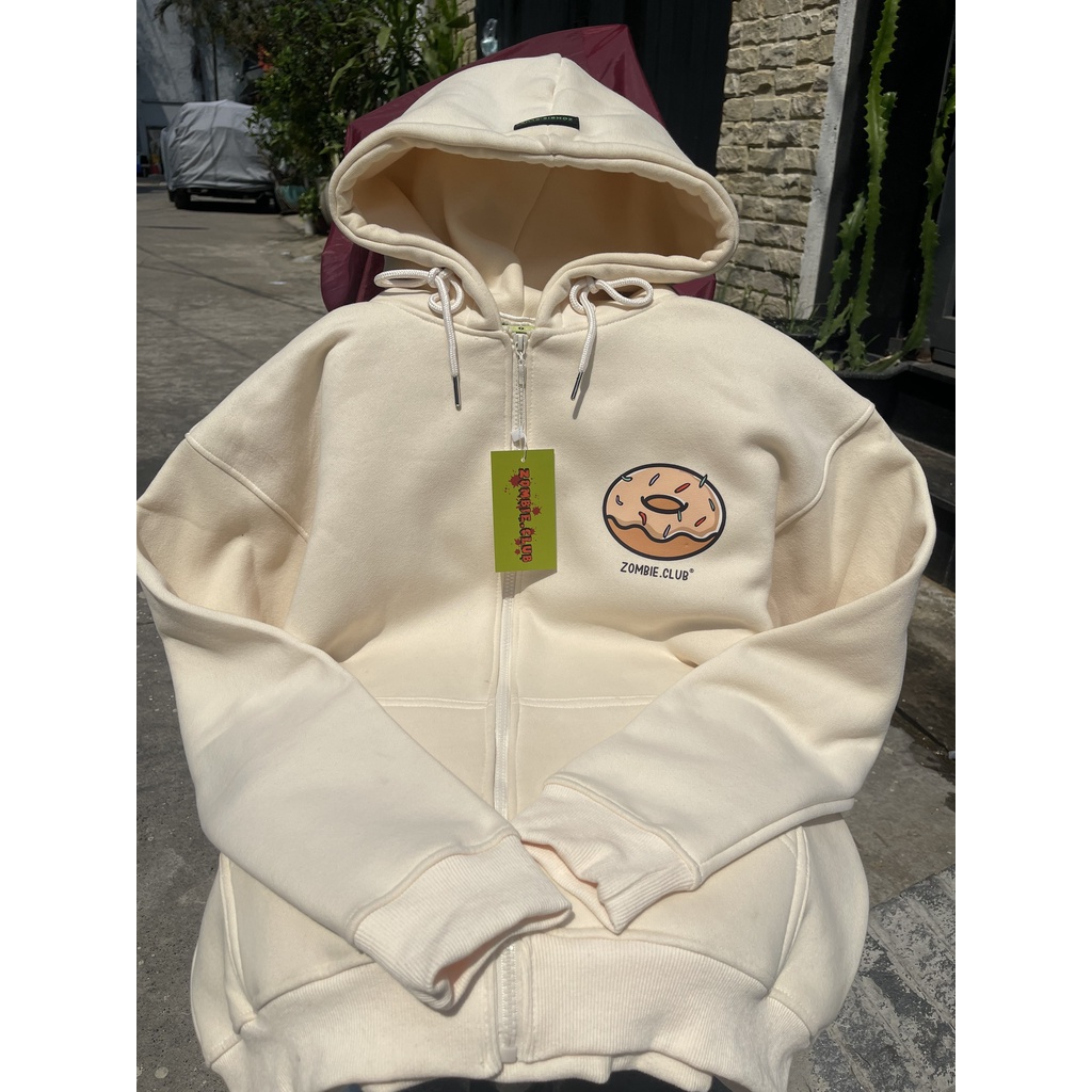 Áo Hoddie Zip Zombie Club, DONUT Tybo Unisex Chính Hãng