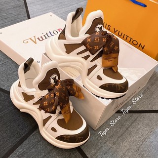 GIÀY LV WHITE BROWN LAI AU SC [ Full Box + Free Ship ]