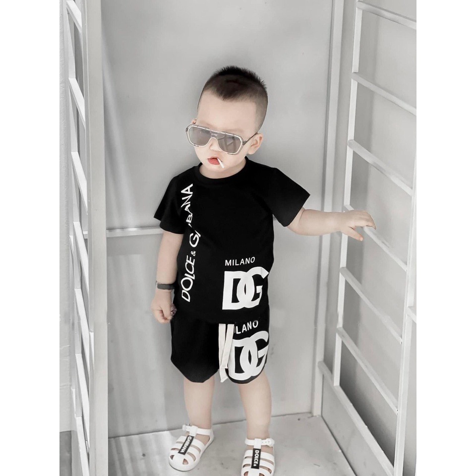 Bộ quần áo DG Milano cho bé trai , set quần short trẻ em , SamKids