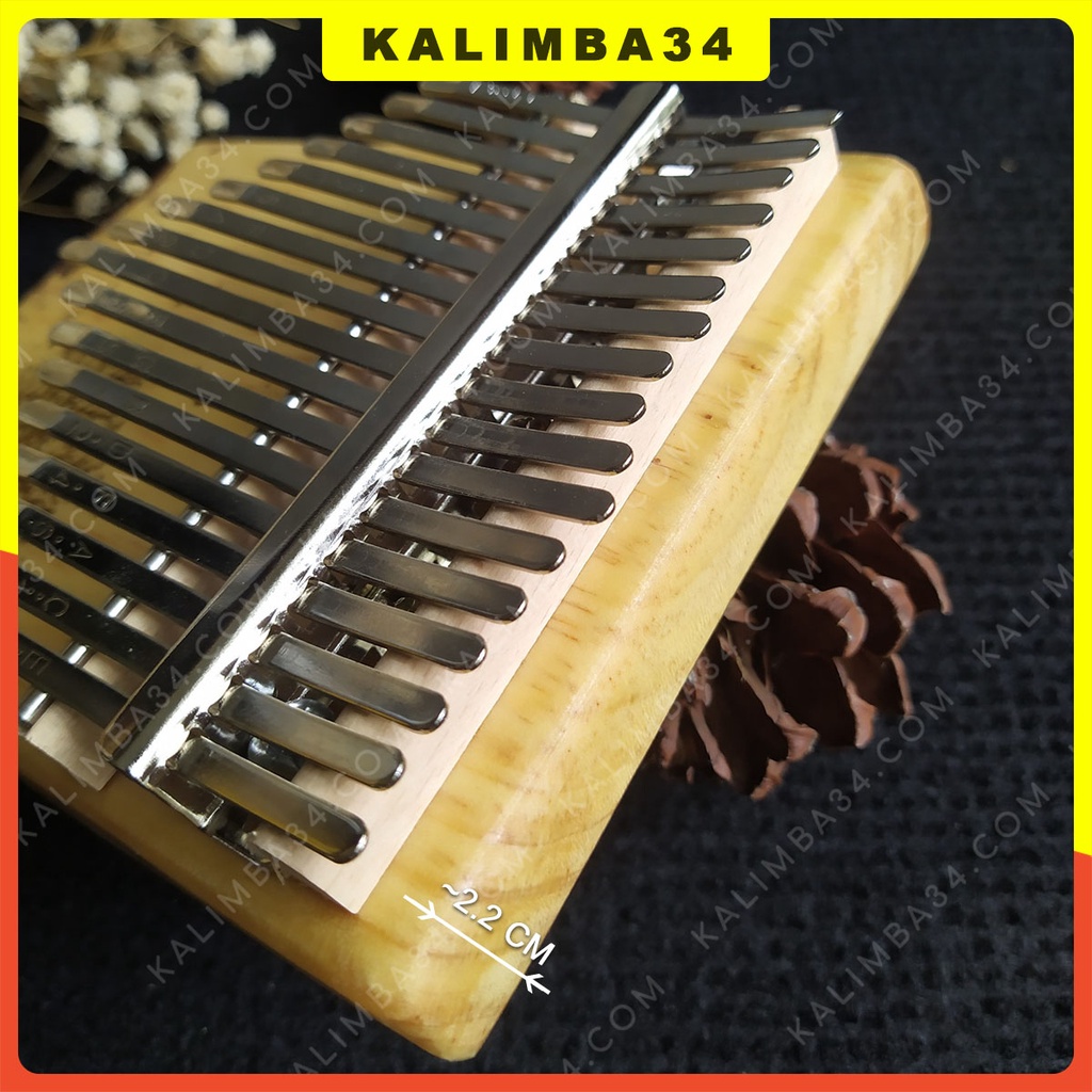 Đàn Kalimba 17 phím khắc cây nguyên khối KL34, Kalimba giá rẻ tặng đầy đủ phụ kiện