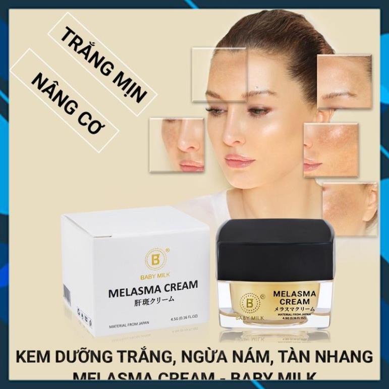Kem Dưỡng Trắng Nâng Cơ Ngăn Ngừa Nám Tàn Nhang MelasMa Cream Baby Milk 30g - Hàng Hiệu Cao Thiên Nhi