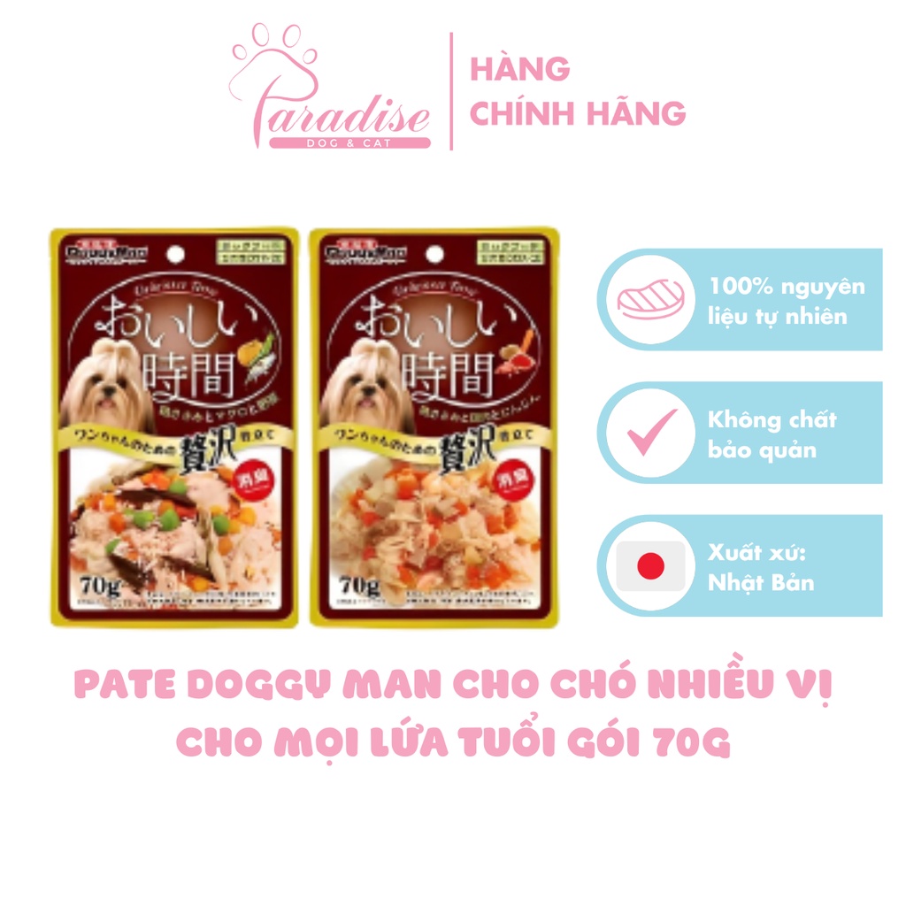 Pate Doggy Man Cho Chó Nhiều Hương Vị Tươi Ngon Giàu Dinh Dưỡng Cho Sức Khỏe Dành Cho Mọi Lứa Tuổi - Paradise Dog&Cat