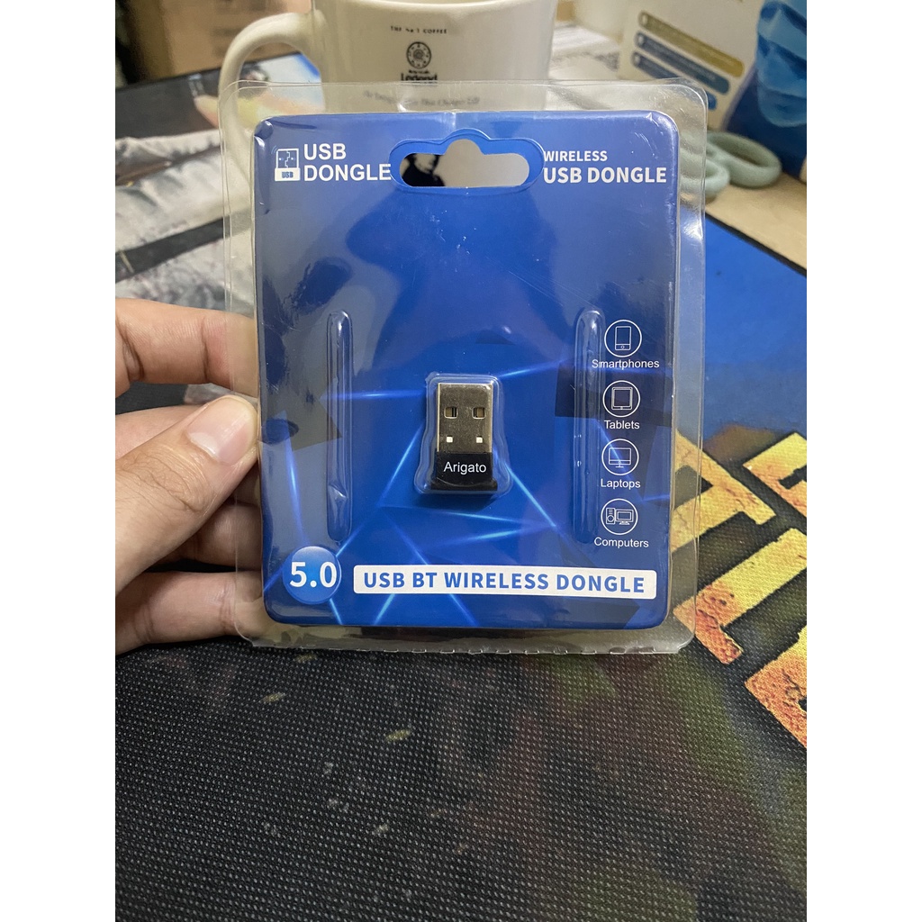 Usb Bluetooth, Usb Thu Blutooth 5.0 dùng cho máy tính, giúp kết nối dữ liệu không dây nhanh chóng