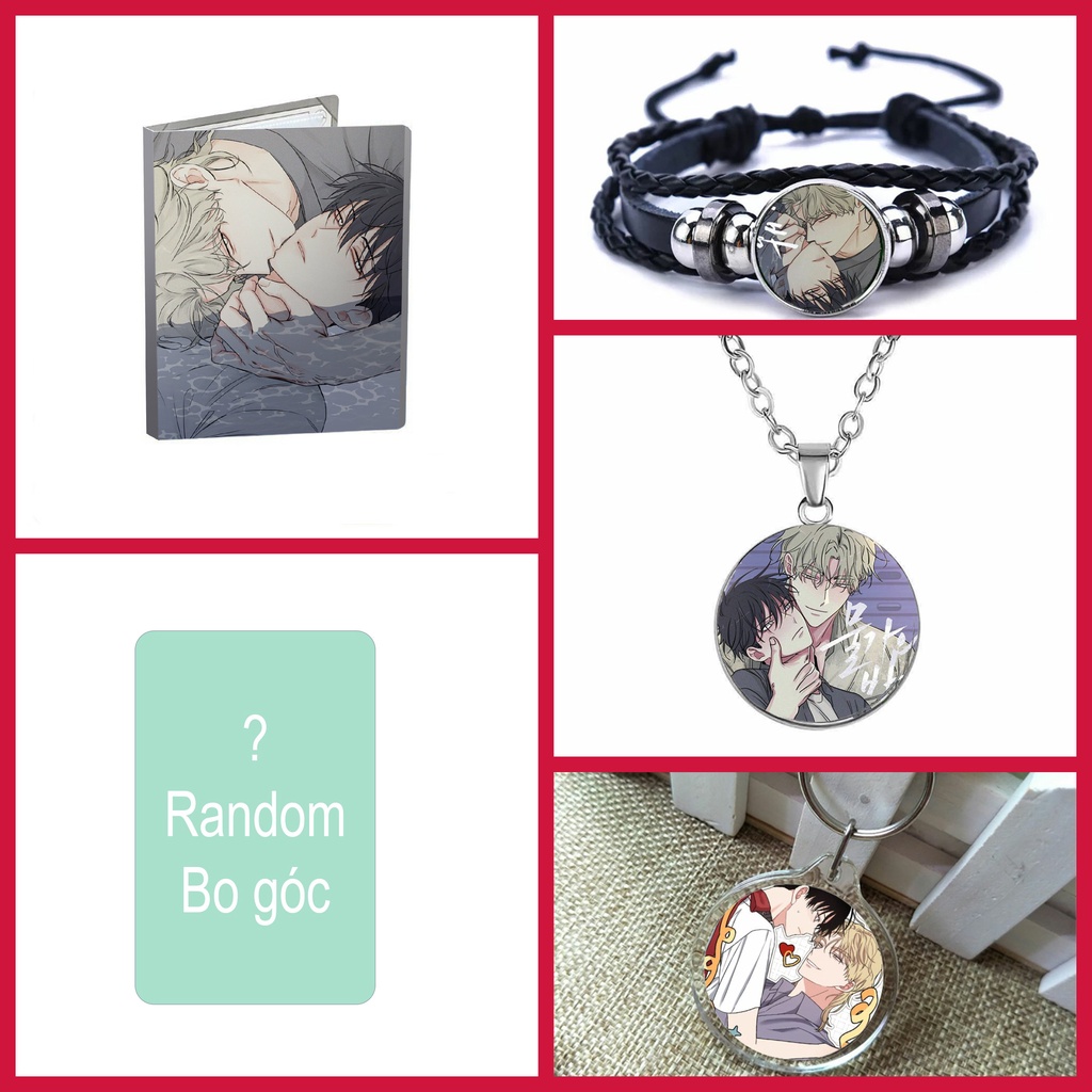 Combo 5 món LOW TIDE IN TWILIGHT đêm bên làn nước manhwa BL anime gồm vòng tay vòng cổ móc khóa thẻ bo góc sổ binder