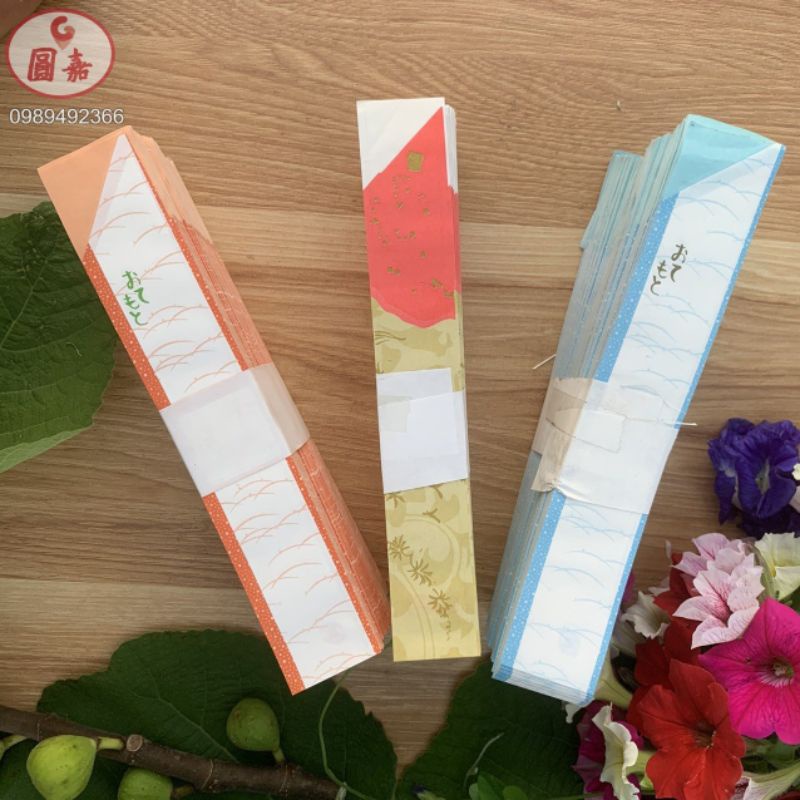 Bao đũa giấy màu trơn dùng 1 lần ở trong nhà hàng, bao đũa 500 tờ