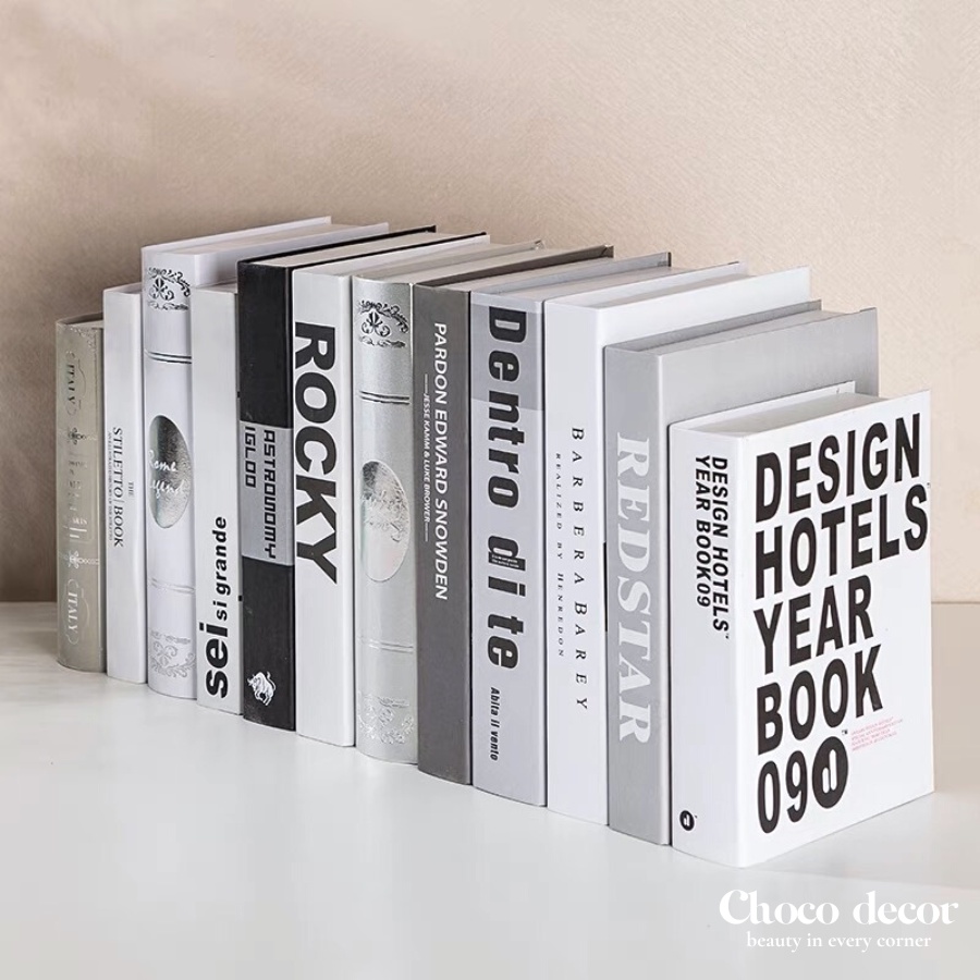 Mô hình sách giả decor phong cách Châu Âu phụ kiện chụp ảnh, trang trí không gian