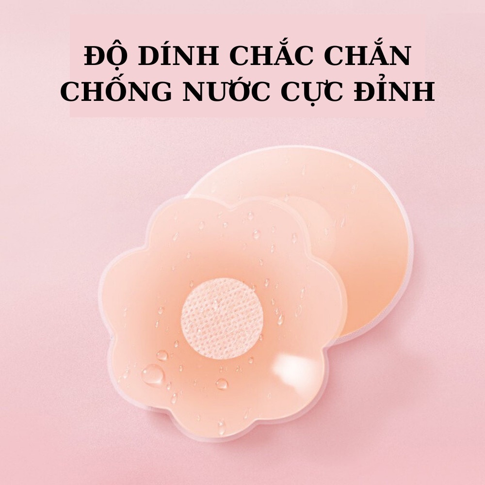 Miếng dán ngực silicon dán ti Hộp 5 cặp sử dụng nhiều lần ChichiBra 999