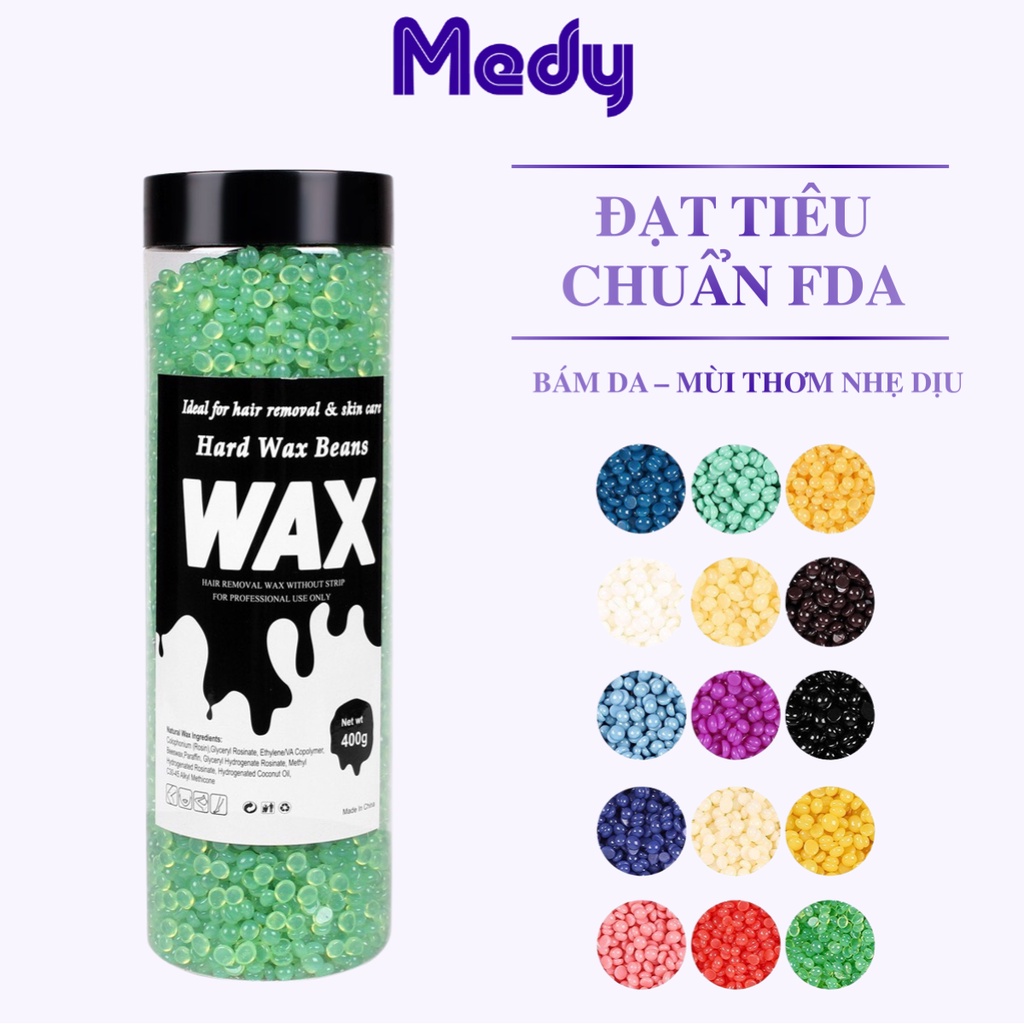 Sáp wax lông nách chân bikini vùng kín bikini, hard wax beans hạt waxing triệt lông 400g