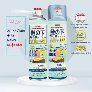 Bình Xịt Khử Mùi Hôi Chân Loại Bỏ Vi Khuẩn Và Làm Sạch Mùi Giày Chính Hãng Ximo Ngăn Mồ Hôi Công Nghệ Bạc AG+